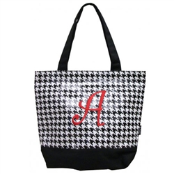 Alabama Crimson Tide Houndstooth Canvas Tote Bag