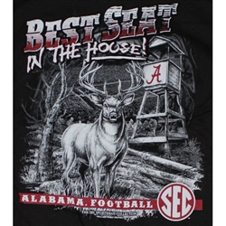 Alabama Crimson Tide T-Shirts - Best Seat In The House - Black