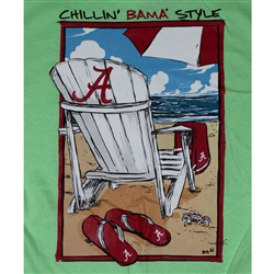 Alabama Crimson Tide Football T-Shirts - Chillin Bama Style On The Beach