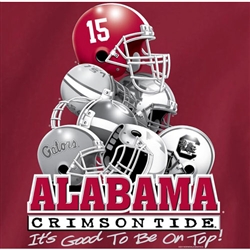 Alabama Crimson Tide Football T-Shirts - Good To Be On Top - SEC Helmets