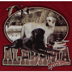Alabama Crimson Tide Football T-Shirts - Alabama Sportsman - Lab Dogs & Ducks