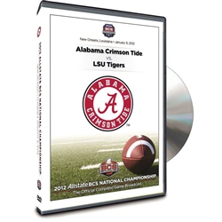 Alabama Crimson Tide 2012 BCS National Championship Game DVD